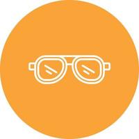 Sunglasses Line Circle Background Icon vector