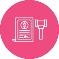 Bail Line Circle Background Icon vector