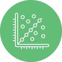 Regression Analysis Line Circle Background Icon vector