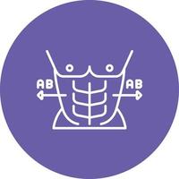 AB AB Routine Line Circle Background Icon vector