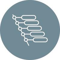 Accented Picture Line Circle Background Icon vector
