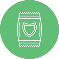Food Ration Line Circle Background Icon vector