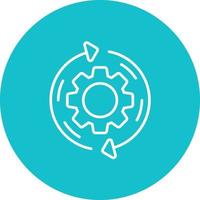 Reverse Engineering Line Circle Background Icon vector