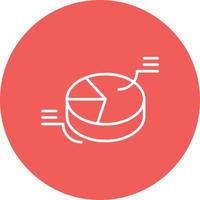 3D Pie Line Circle Background Icon vector