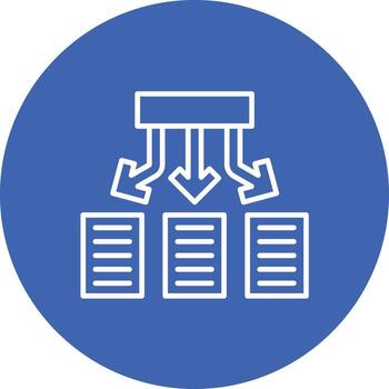 Version Control Line Circle Background Icon vector