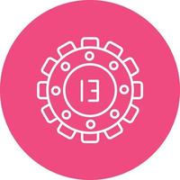 Doomsday Vault Line Circle Background Icon vector