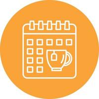 Weekend Break Line Circle Background Icon vector