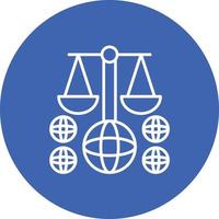 International Law Line Circle Background Icon vector