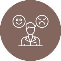Bipolar Line Circle Background Icon vector