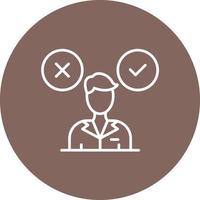 Conflicting Thoughts Line Circle Background Icon vector
