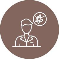 Mess Line Circle Background Icon vector