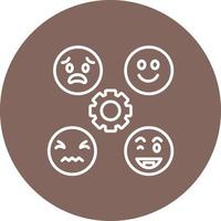 Perceiving Emotions Line Circle Background Icon vector