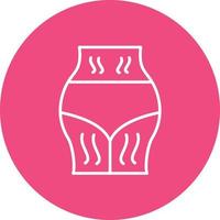 Stretchmarks Line Circle Background Icon vector