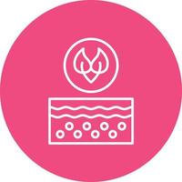 Sensitive Skin Line Circle Background Icon vector