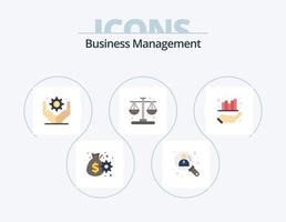 Business Management Flat Icon Pack 5 Icon Design. graph. business. business administration. balance. management vector