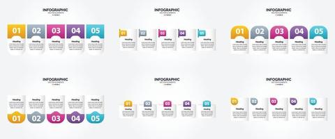 utilice este conjunto de infografías vectoriales para publicidad en un folleto. volantes. o revista. vector