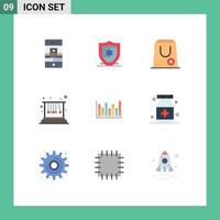 9 Creative Icons Modern Signs and Symbols of graph physics buy pendulum package Editable Vector Design Elements