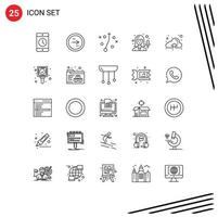 Line Pack of 25 Universal Symbols of up recording interface microphone strategy Editable Vector Design Elements