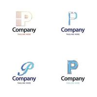 Letter P Big Logo Pack Design Creative Modern logos design for your business vector