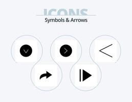 Symbols and Arrows Glyph Icon Pack 5 Icon Design. . right. vector