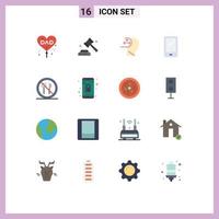 paquete de iconos de vector de stock de 16 signos y símbolos de línea para iphone voto móvil teléfono inteligente paquete editable humano de elementos de diseño de vector creativo