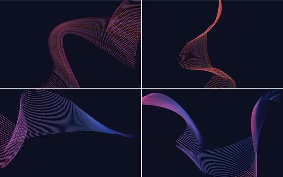 colección de conjunto de patrones de líneas mínimas geométricas vector