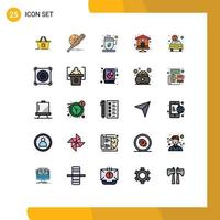 Set of 25 Modern UI Icons Symbols Signs for discount index page fun home page coffee cup Editable Vector Design Elements