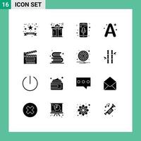 Stock Vector Icon Pack of 16 Line Signs and Symbols for cut school mobile app education a Editable Vector Design Elements