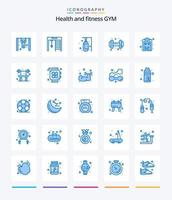 Creative Gym 25 Blue icon pack  Such As exercise. task. gym. notepad. list vector