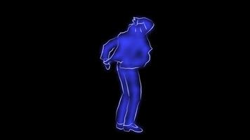 jeune garçon dansant le break dance avec un fond transparent en 4k ultra hd video