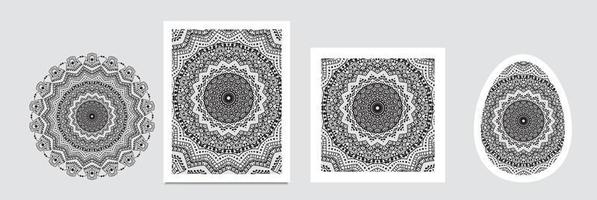 Hand drawn Mandala Seamless Pattern. Arabic, indian, turkish and ottoman culture decoration style. Ethnic ornamental background. Magic vintage template of greeting, card, print, cloth, tattoo vector