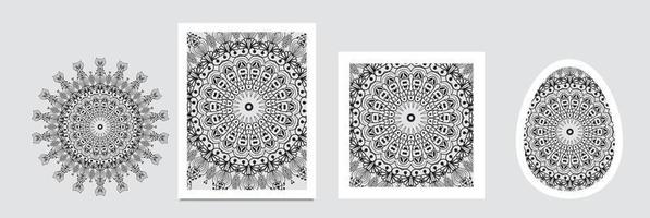 Mandala, abstract tibetan flower background. Indian medallion pattern. Vintage bohemian design. Art henna ornament vector