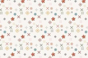 Pattern with floral geometric elements in retro tones,abstract background for design vector