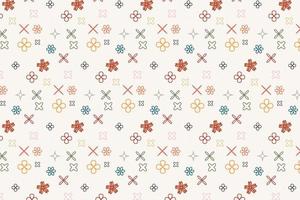 Pattern with floral geometric elements in retro tones,abstract background for design vector