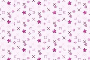 Pattern with floral geometric elements in pink tones, abstract background for design vector