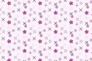 Pattern with floral geometric elements in pink tones, abstract background for design vector