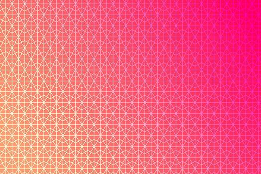 Pattern with geometric elements in pink-gold tones, abstract gradient background vector