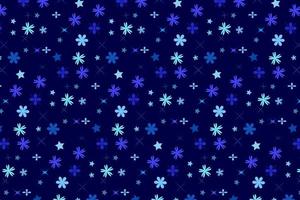 Pattern with floral geometric elements in blue tones. abstract background vector