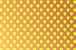 Pattern with key icon preventive meaning in golden yellow tones gradient abstract background for design vector