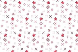 Pattern with floral geometric elements in red tones, abstract background for design vector