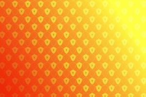 patrón con icono clave significado preventivo en tonos amarillo-naranja, degradados. fondo abstracto para el diseño. vector