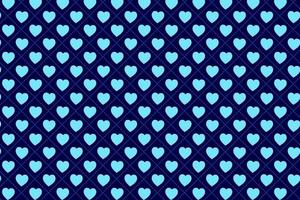 Pattern with heart shaped geometric elements in blue tones. Abstract Background vector