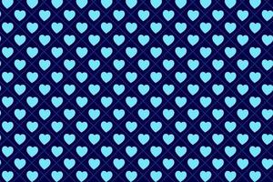 Pattern with heart shaped geometric elements in blue tones. Abstract Background vector