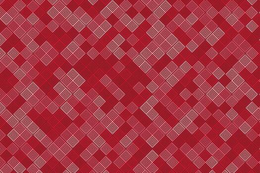 Pattern with geometric elements in red tones abstract gradient background vector