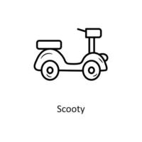 Scooty vector outline Icon Design illustration. Holiday Symbol on White background EPS 10 File