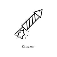 Cracker vector outline Icon Design illustration. Holiday Symbol on White background EPS 10 File