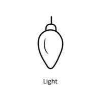 Light vector outline Icon Design illustration. Holiday Symbol on White background EPS 10 File