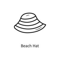 Beach Hat vectorfilled  outline Icon Design illustration. Holiday Symbol on White background EPS 10 File vector