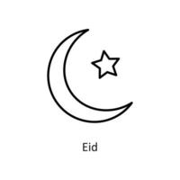 Eid vector outline Icon Design illustration. Holiday Symbol on White background EPS 10 File