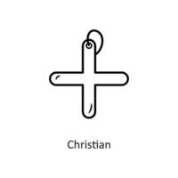 Christian  vector outline Icon Design illustration. Holiday Symbol on White background EPS 10 File